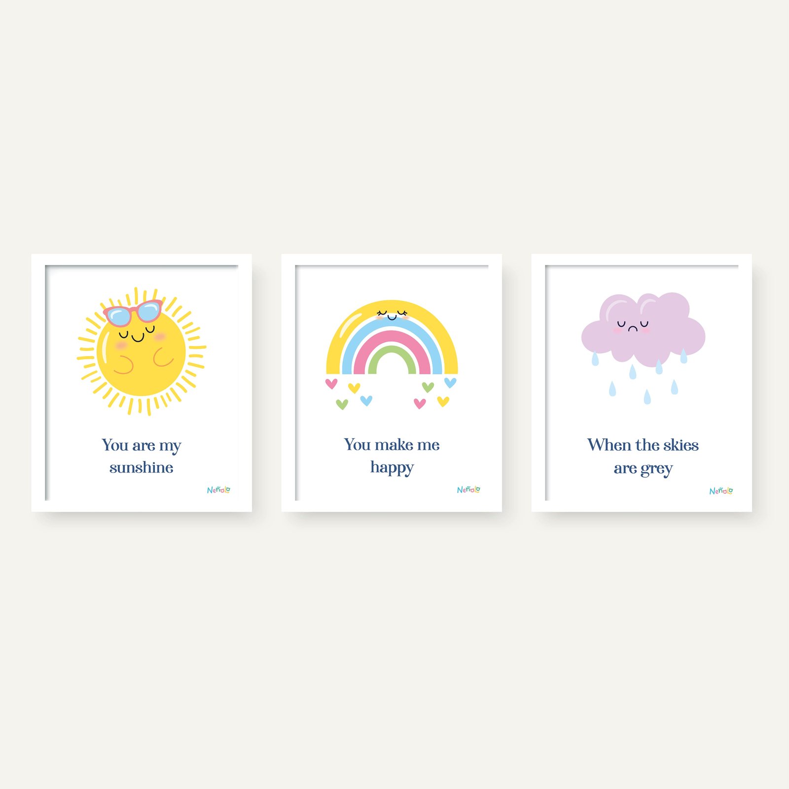 Sunshine Baby Wall Art- Set of 3