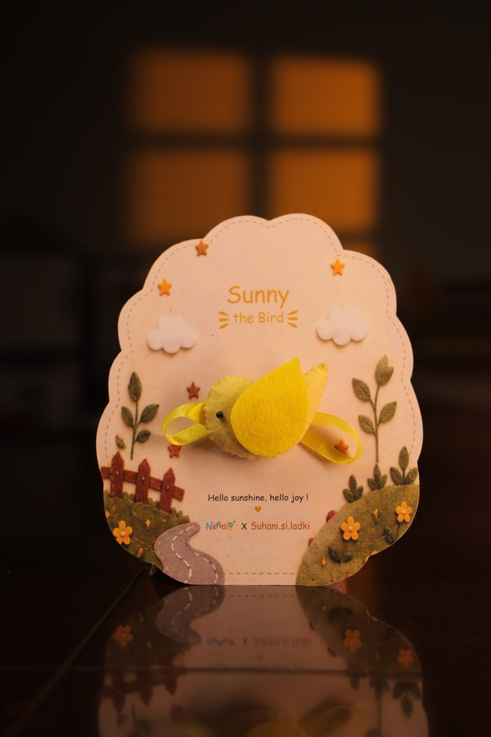 Nenolo Yellow Bird Rakhi for Kids with Keepsake Keychain